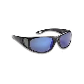 Click here to buy Fisherman Eyewear Grander Original Polarized Sunglasses (Black Frame, Gray Lens, Blue Mirror....