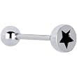 Surgical Steel Star Barbell Tongue Ring