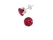 Sterling Silver 8mm Round CZ Fashion Birthstone Earring in 4 Prong Setting, January