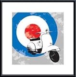 31Z7YmlQugL. SL160  Scooter by unknown 15.75X15.75 Framed with Black Metal Frame