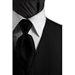 Tuxedo Vest - Venetian Collection Black with Coordinating Windsor Band Tie
