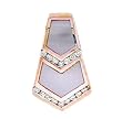 14K Rose Gold, Pink Mother of Pearl and Diamond Pendant