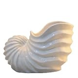 NAUTICAL SHELL FLOWER POT - NAUTICAL SHELL FLOWER POT