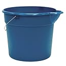 United Solutions PA0147 Blue 3 Gallon (12 Quart) Plastic Utility Pail with Handle and Pouring Spout - Pack of Three (3)