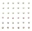 925 Sterling Silver Color Star Nose Studs with Handset Color CZs - Set of 36 - Straight End