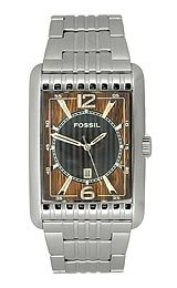 Fossil Men's Dress Collection Analog Wood Dial watch #FS4431