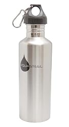 Stainless Steel Sports Water Bottles Wide Mouth by AquaSteel Food Grade 40 oz SILVER - 60