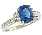 Oval Sapphire (2.39ct) & Pave Diamond (.19ct) Ring