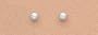 14kt White Gold Ball Earrings 3 Millimeter