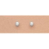 14kt White Gold Ball Earrings 3 Millimeter (Jewelry)