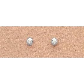 14kt White Gold Ball Earrings