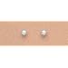 14kt White Gold Ball Earrings 3 Millimeter