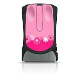 Retro Pink Flowers Design Mogo Mouse BT Skin Decal Protective Sticker
