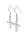 Tressa Sterling Silver Clear CZ Cross Earrings