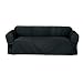 Rib-Weave Sofa Slipcover - Ebony