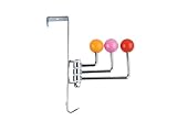 IMAGE OF Present Time Over the Door Hanger with 3 Hooks, Red, Pink and Orange Knobs