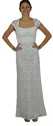 Modest Cocktail Slit Open-Back Lace Sequined Mother-of-the-Bride Dress 