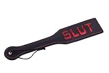 Saphira toys. Paddle black SLUT BDSM Flogger