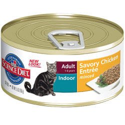 Hill's Science Diet Adult Indoor Minced Chicken Entree Canned Cat Food