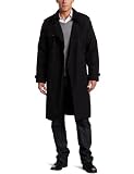 London Fog Men s Bogart Double Breasted Belted Trench Coat, Black, 36R