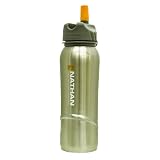 Nathan Stainless Steel 700 mL Flip Straw Bottle ~ Nathan