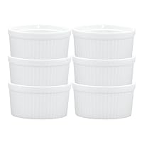 HIC 4-ounce Porcelain Souffle 3-inch Set of 6