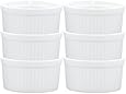 HIC Porcelain Souffle,Set of 6,  4-ounce, 3-inch