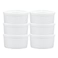 HIC Porcelain 4-Ounce Souffle Dish, Set of Six