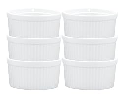 HIC 4-ounce Porcelain Souffle 3-inch Set of 6