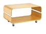 Adesso Contour Rolling Coffee Table, Natural