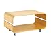 Adesso Contour Rolling Coffee Table, Natural