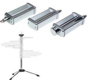 Kitchenaid Kpra Pasta Roller Cutter Maker 3pc Stand Mixer Attachment + Kpdr Rack Fast Shipping By Fedex