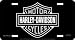 Chroma Decals License Plate Tag Harley-Davidson Black w/Grey Bar & Shield logo - Acrylic | 1 Plate