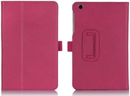 Xinjie® Lenovo Ideatab A8-50 8-inch Tablet A5500 Case with Elastic Hand Strap, Multi-angle, Card Holder Leather Stand Cover Case for Lenovo Ideatab A8-50 8-inch Tablet (rose red)