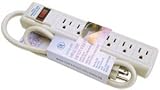 Power Strip 6 Outlet Surge Protector 2 Feet