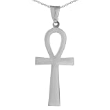 Sterling Silver Plain Flat Egyption Ankh Pendant