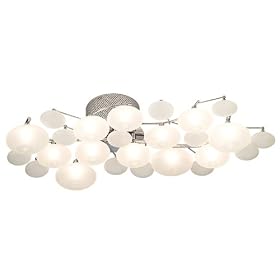 Possini Euro Lilypad Etched 30" Wide Ceiling Light Fixture