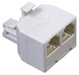 RCA - RCA TP257WH 2-In-1 Modular Phone Adapter (White)