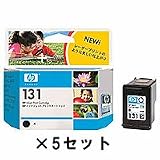 【HP純正インク】プリントカートリッジ 黒 hp131 ５個セット　C8765HJX5の画像