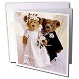 Wedding - Bride and Groom Bears - Greeting Cards-12 Greeting Cards with envelopes