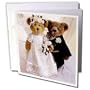 Wedding - Bride and Groom Bears - Greeting Cards-12 Greeting Cards with envelopes
