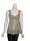NANETTE LEPORE Silk Naughty Tie Top in Sage