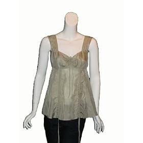 NANETTE LEPORE Silk Naughty Tie Top in Sage