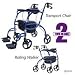 Airgo Navigator Rolling Walker and Transport Chair All-In-One in Pacific Blue