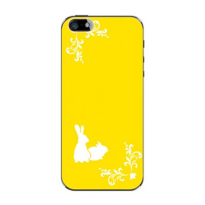 ２匹のうさぎ TYPE1ウサギ 【イエロー】 / iPhone5ケース【iphone5 ケース カバー】【スマホケース】【スマートフォン ケース】