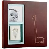 Babyprints Modern wall frame in Mahogany with Pink and Blue inserts