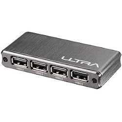 4 Port USB 2.0 Hub Brushed Aluminum