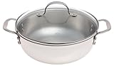 Calphalon Triply Stainless-Steel 4-Quart Chefs Casserole with Glass Lid