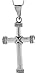 Sterling Silver 2 Large Tubular Cross Pendant