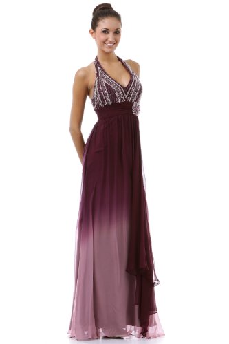 Ball Gown Formal Prom Halter Two Tune Dress #27013